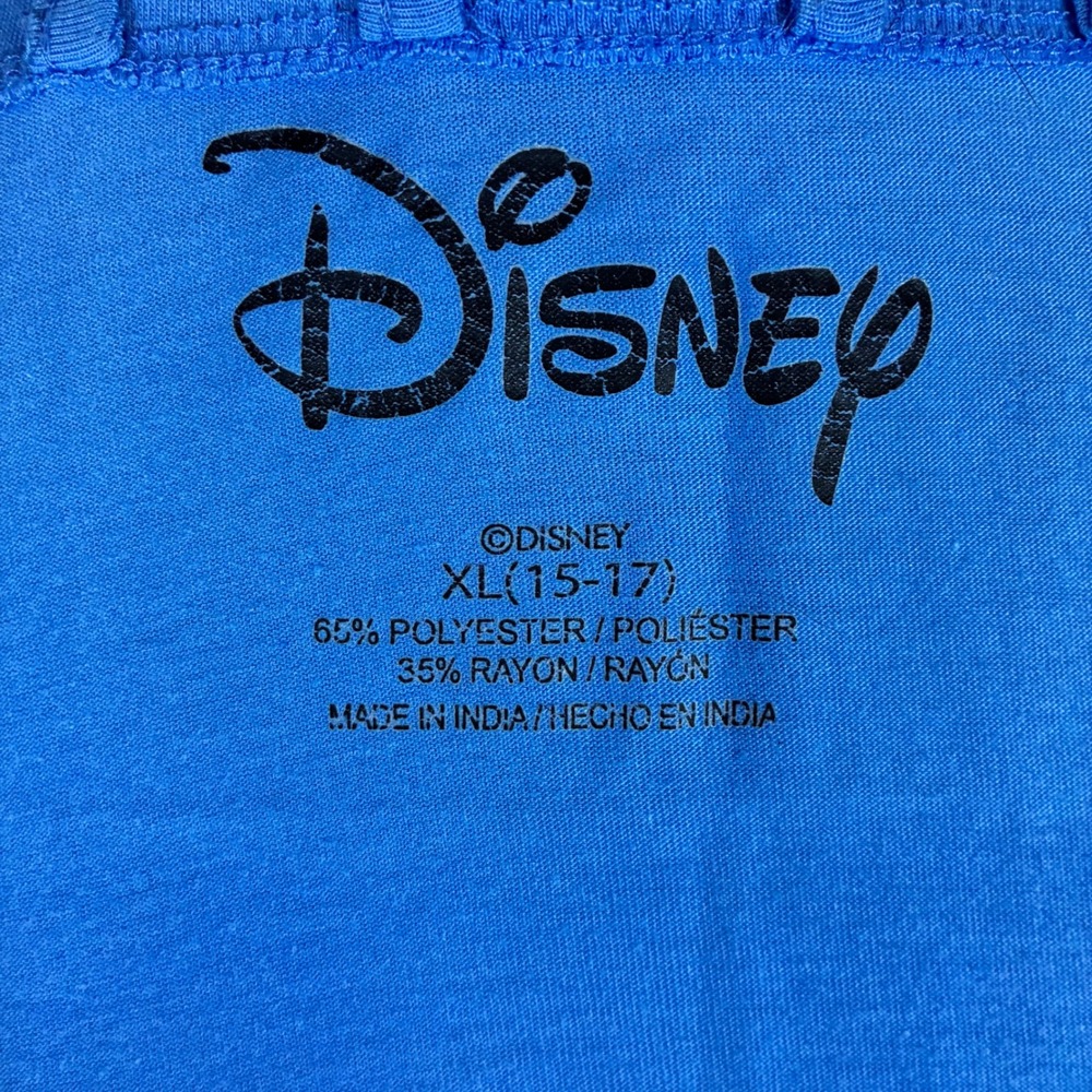Disney Lilo & Stitch Blue Graphic Tank Top Braided Strappy Back Juniors XL - Picture 4 of 4